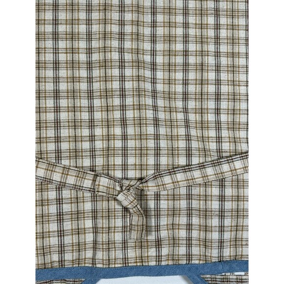 VTG Casey And Max African Safari Plaid Lattice Animal Motif Vest Womens SZ Large - Picture 14 of 14